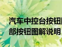 汽车中控台按钮图解&#xFF0C;汽车内部按钮图解说明