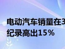 电动汽车销量在3月份达到新的高峰 比之前的纪录高出15％