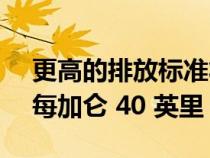 更高的排放标准将意味着 2026 年车队平均每加仑 40 英里