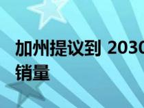 加州提议到 2030 年实现 68% 的零排放汽车销量