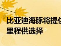 比亚迪海豚将提供301km和405km两种续航里程供选择