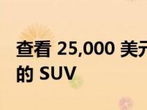 查看 25,000 美元以下的 12 款新的经济实惠的 SUV